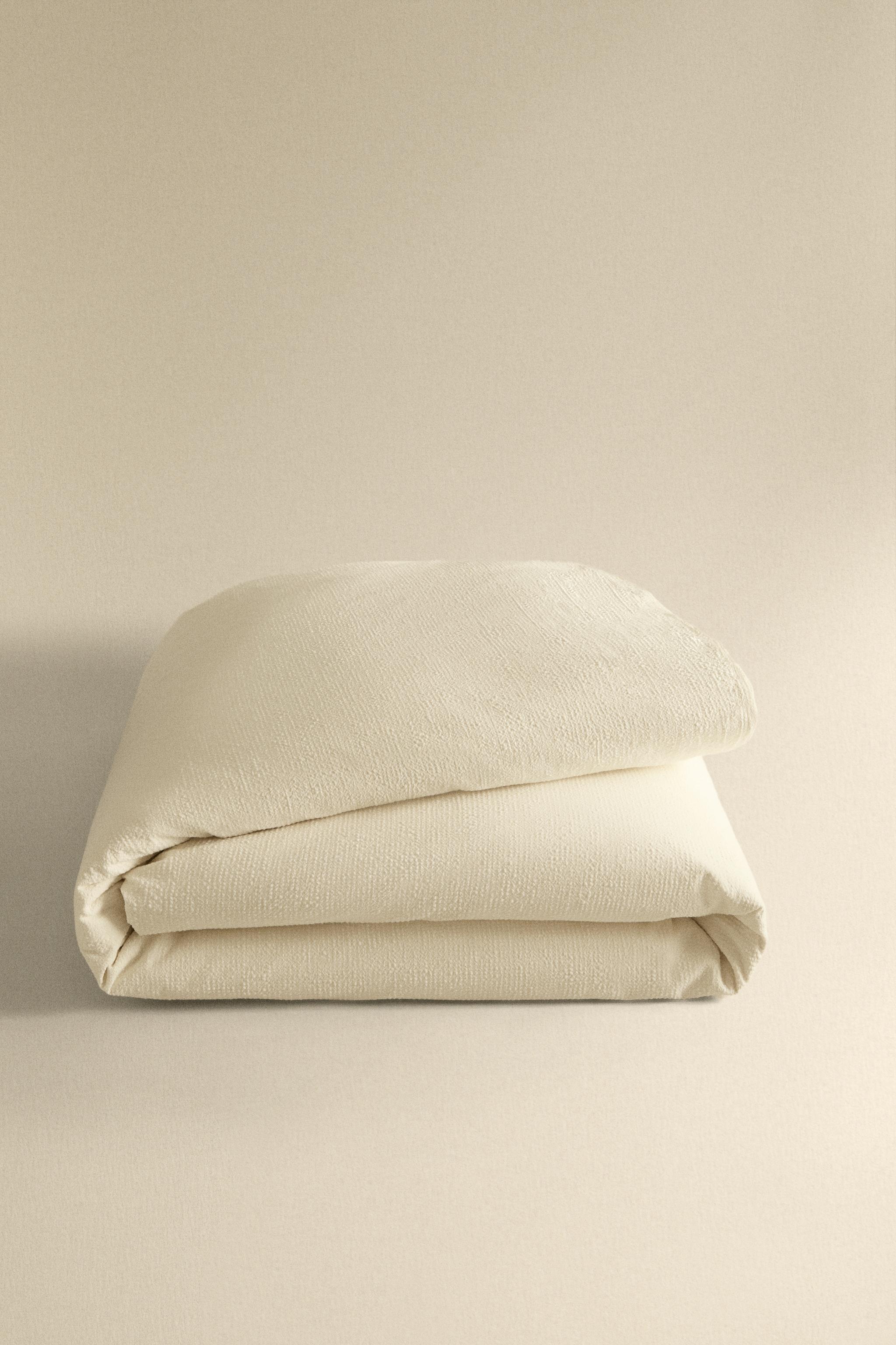 TEXTURED COTTON DUVET COVER
